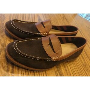 Sperry Penny Loafers Women 8.5 Brown Suede Leather Slip-On Round Toe Comfort